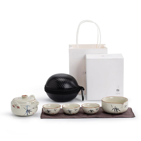 Zen Portable Tea Set with Travel Case main product photo for travel tea set