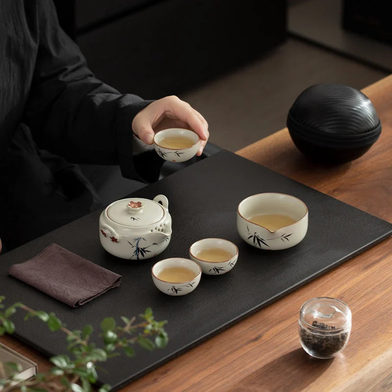 Zen Portable Tea Set with Travel Case detail photo 2 for travel tea set