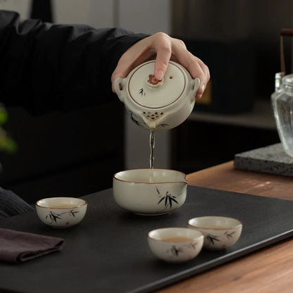 Zen Portable Tea Set with Travel Case detail photo 4 for travel tea set